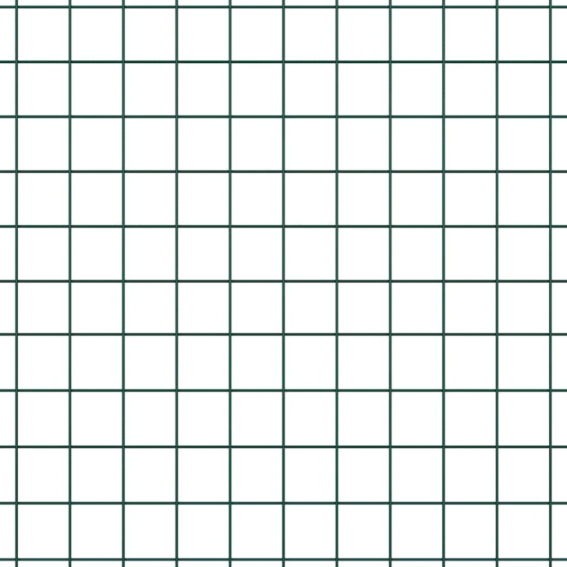 vidaXL Žoga āķis Zaļa 100 x 0,5 m ,25 x 25 mm siets, Tērauds un PVC