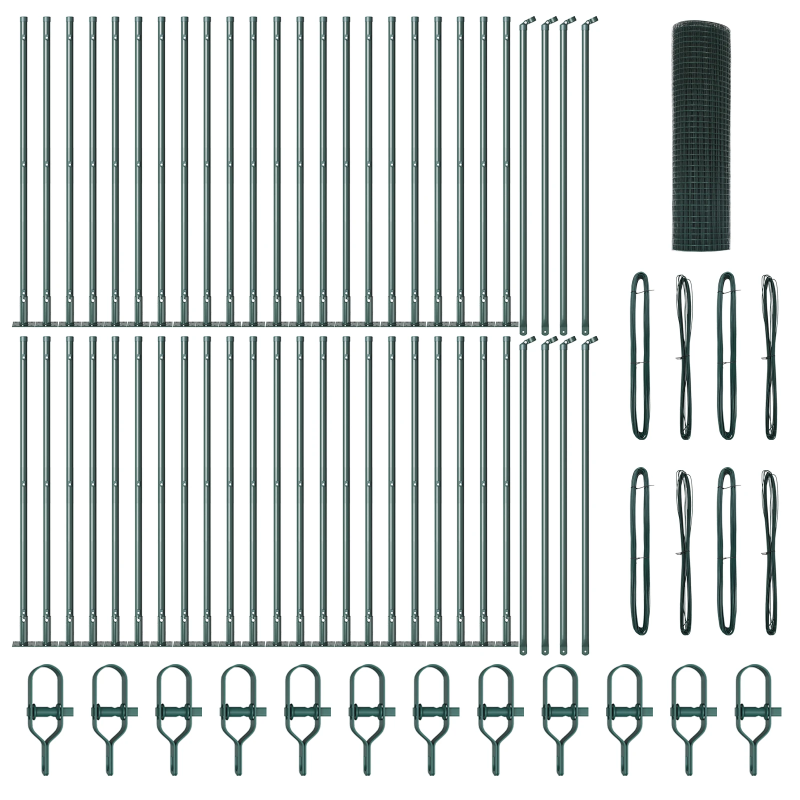 vidaXL Žoga āķis Zaļa 100 x 0,8 m ,19 x 19 mm acs tīkls,
