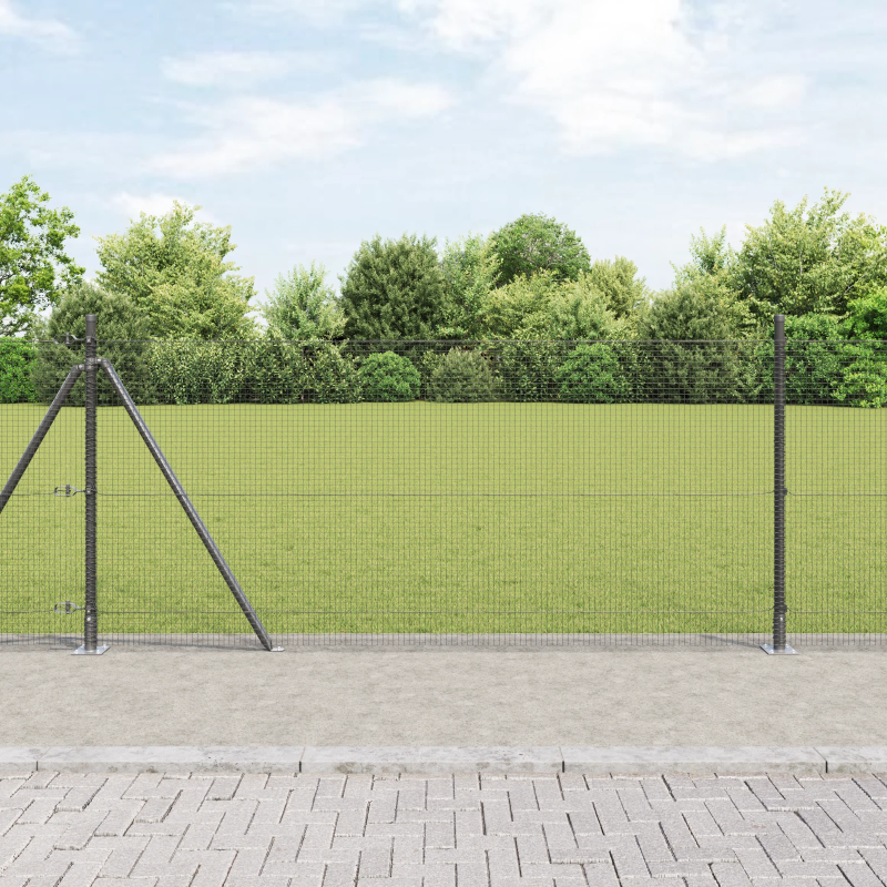 vidaXL Žoga āķis Pelēka 10 x 0,8 m ,16 x 16 mm acu rullis,