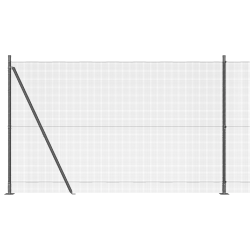 vidaXL Žoga āķis Pelēka 25 x 1,6 m ,12 x 12 mm siets, Tērauds un PVC