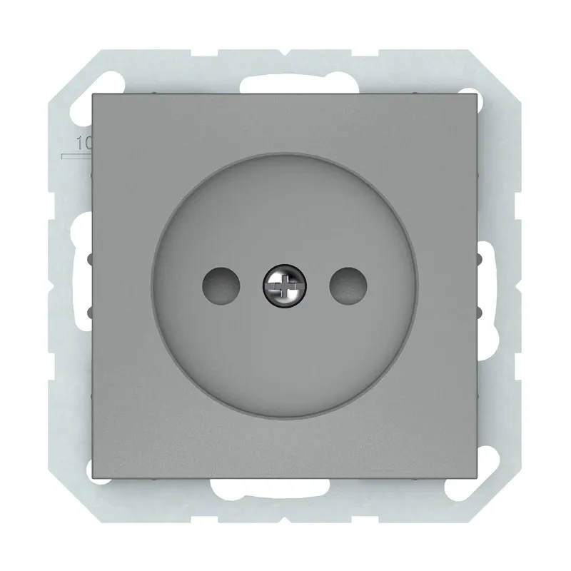 Kontaktligzda Vilma QR1000 RP16-001-22, rozete bez zemējuma, matēts pelēks