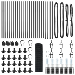 vidaXL Žoga āķis Pelēka 50 x 0,8 m ,25 x 25 mm acu tīkls,