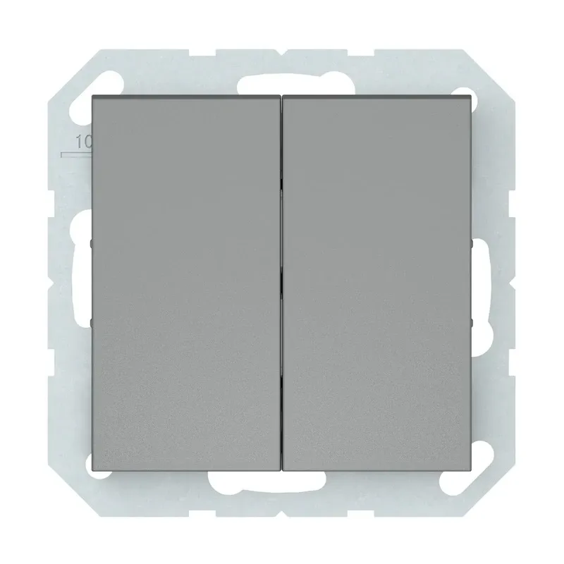 Slēdzis Vilma QR1000, 2 kl, matēti pelēka krās.