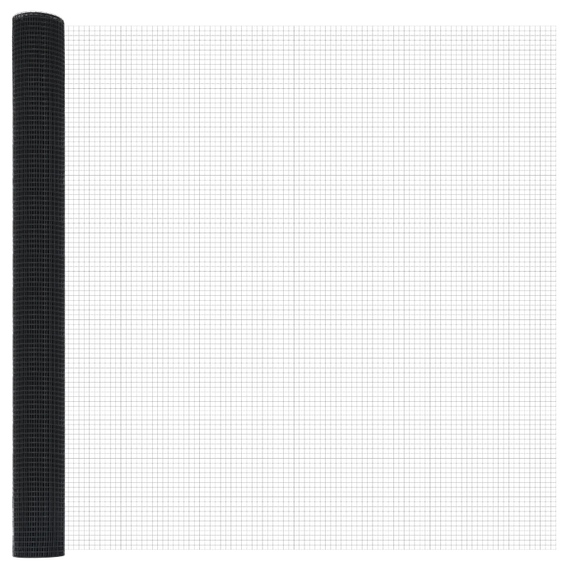 vidaXL Žoga āķis Pelēka 50 x 1,5 m ,12 x 12 mm acu tīkls,