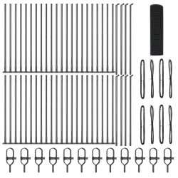 vidaXL Žoga āķis Pelēka 100 x 0,6 m ,16 x 16 mm siets, Tērauds un PVC