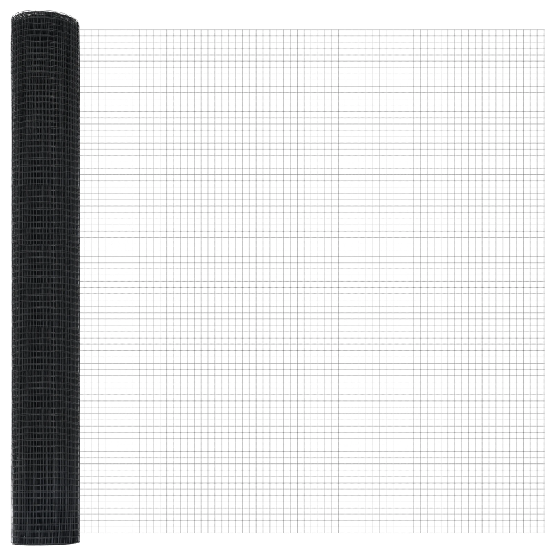 vidaXL Žoga āķis Pelēka 100 x 0,8 m ,19 x 19 mm acs tīkls,