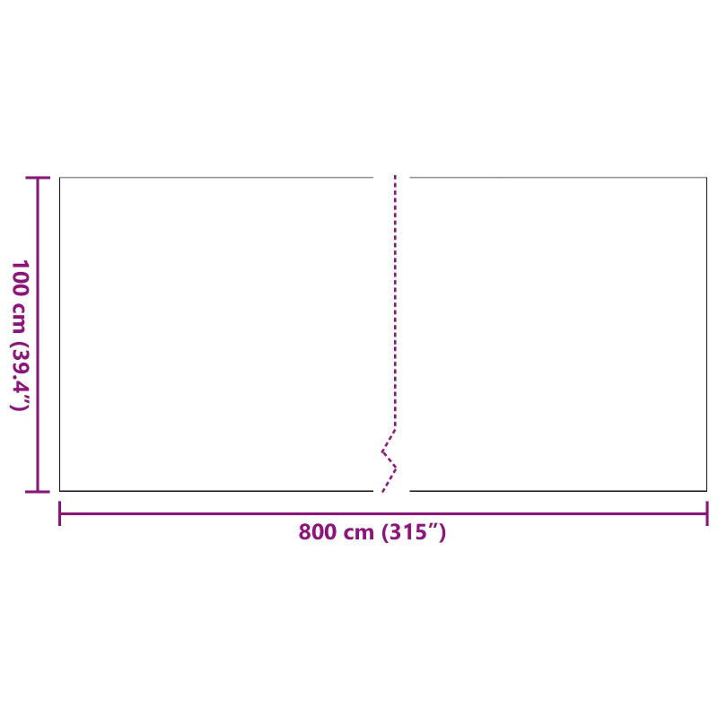 vidaXL Mākslīgā zāle Melna 1500 x 100 x 4 cm Polipropilēns