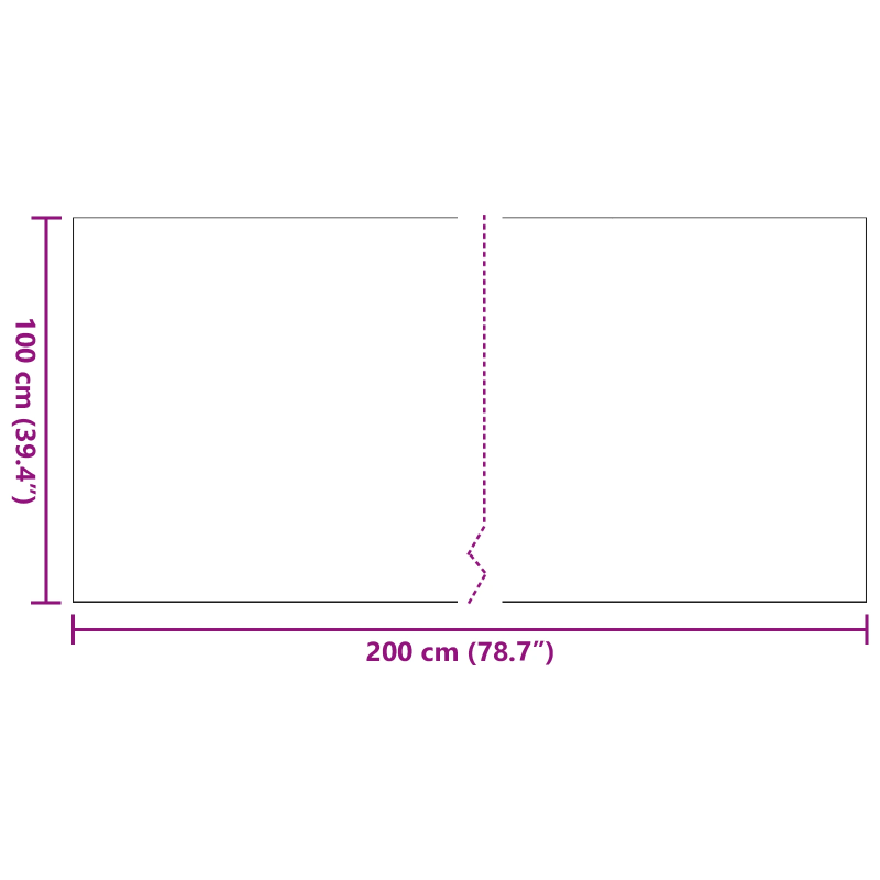 vidaXL Mākslīgā zāle Melna 200 x 100 x 4 cm Polipropilēns