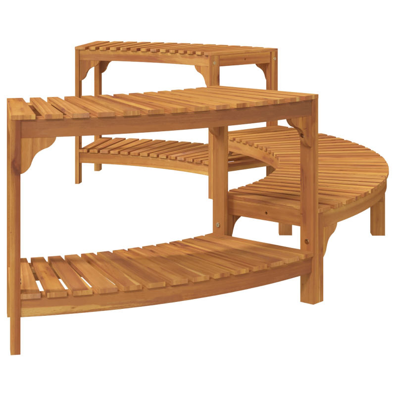 vidaXL Karstās vannas apmale pusapaļā Brūna 272 x 120 x 55,5 cm