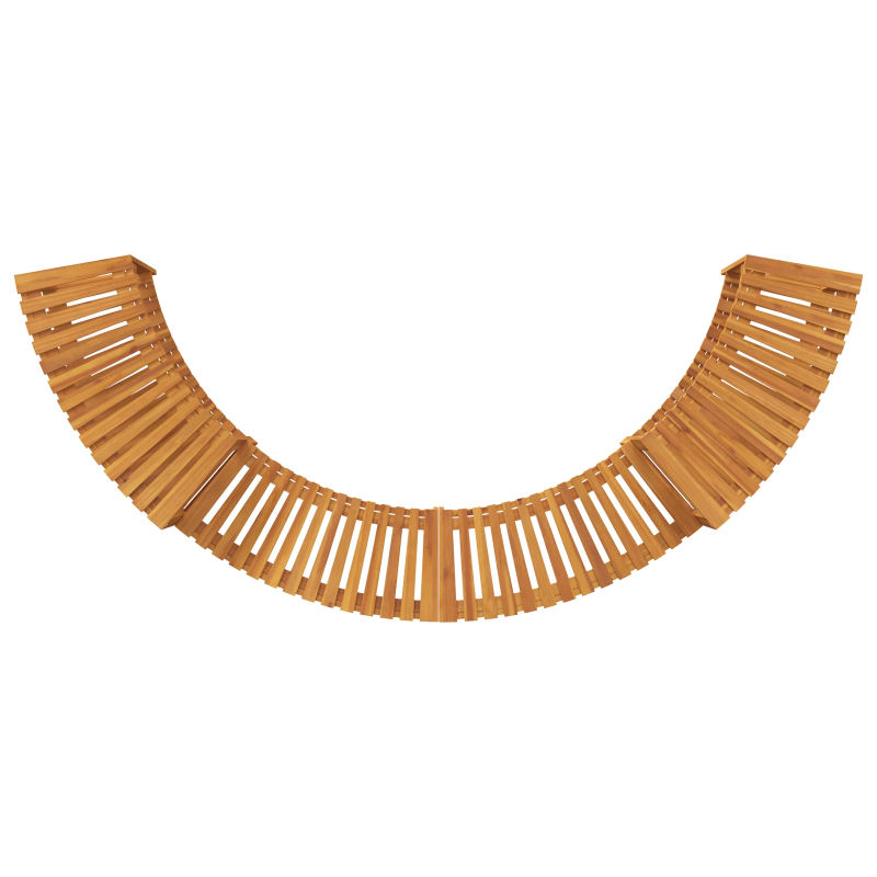 vidaXL Karstās vannas apmale pusapaļā Brūna 272 x 120 x 55,5 cm