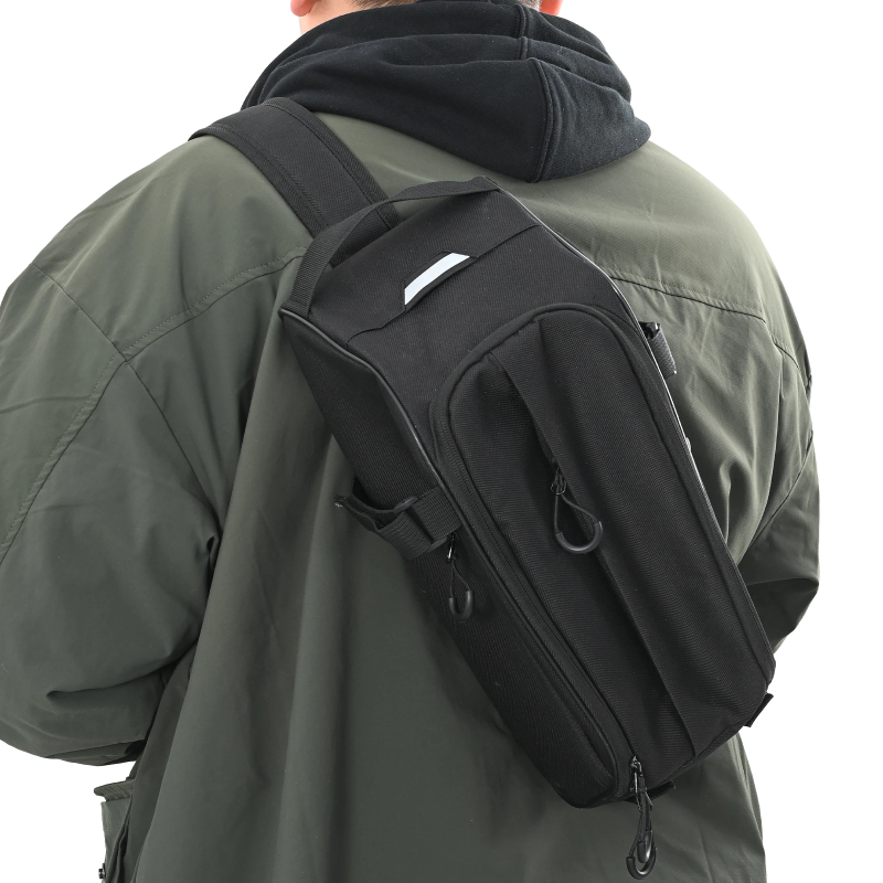 vidaXL Velosipēda soma Melna 38 x 16 x 16 cm Poliesters