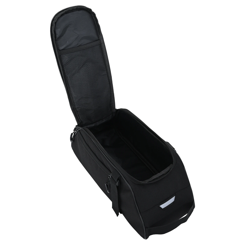 vidaXL Velosipēda soma Melna 38 x 16 x 16 cm Poliesters