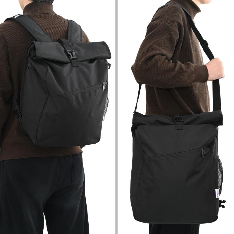 vidaXL Velosipēda soma Melna 33 x 16 x 60 cm Poliesters