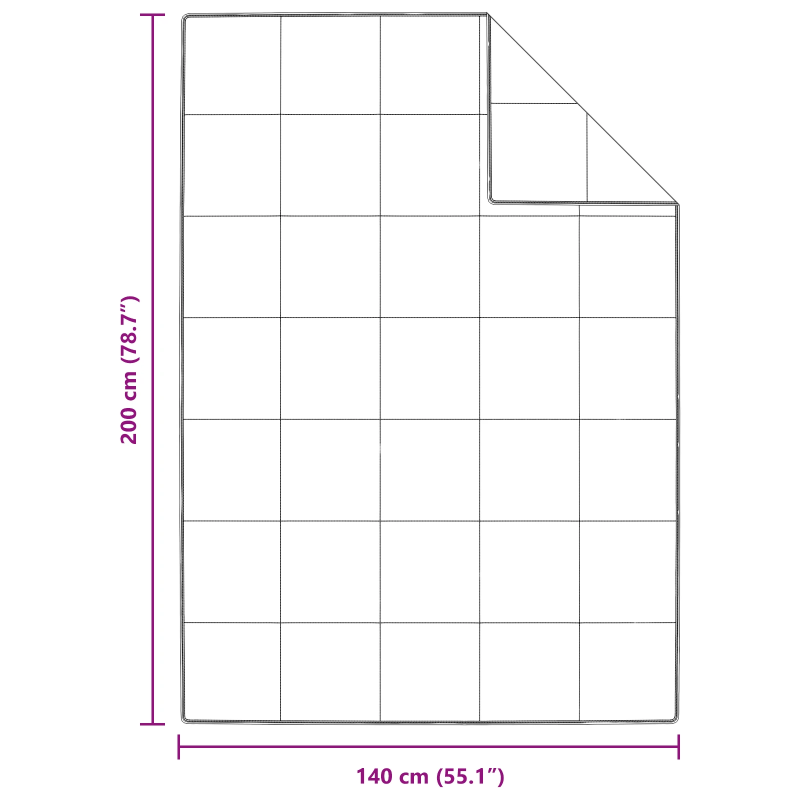 vidaXL Ziemas gultas sega Balts 140 x 200 cm Spalvas
