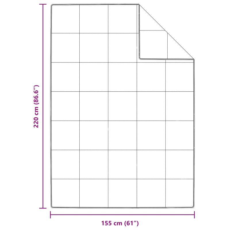 vidaXL Ziemas gultas sega Balts 155 x 220 cm Spalvas