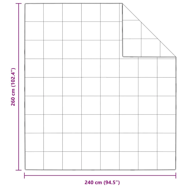 vidaXL Ziemas gultas sega Balts 240 x 260 cm Spalvas