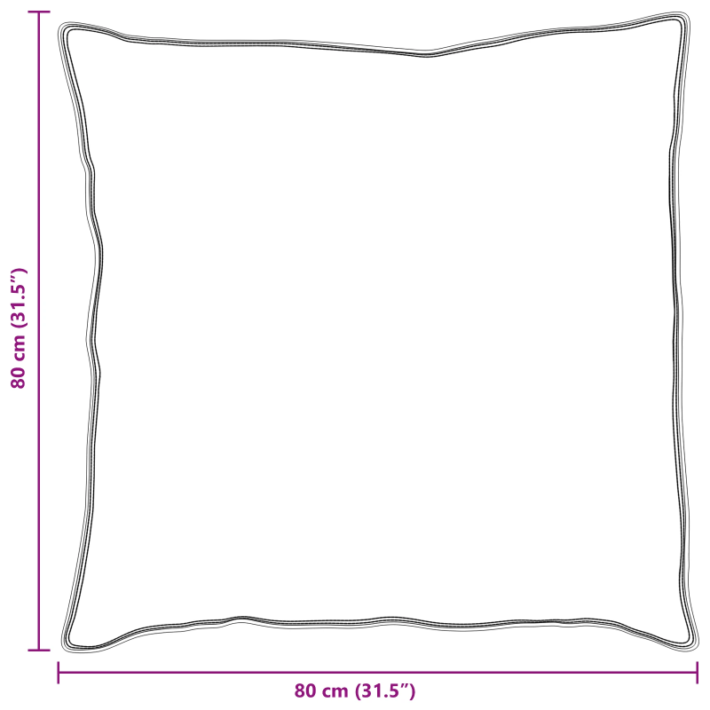 vidaXL Spilvens ar spilvenu Balts 80 x 80 cm Kokvilna