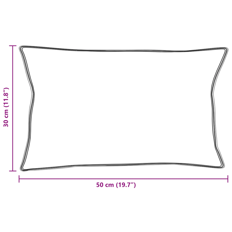 vidaXL Spilvens ar spilvenu 2 pcs Balts 30 x 50 cm Kokvilna