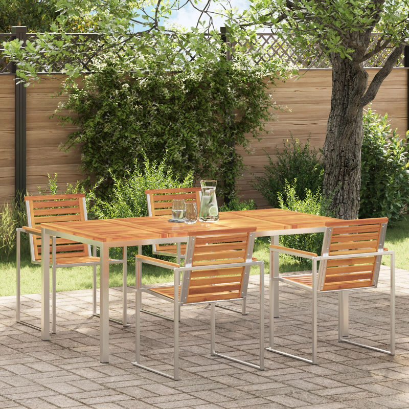 vidaXL Ēdamgalda Brūna 180 x 90 x 75 cm Cietā akācijas koks