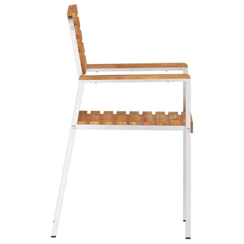 vidaXL Dārza krēsls 2 pcs Eļļa dabīgā Ciets tekša koks