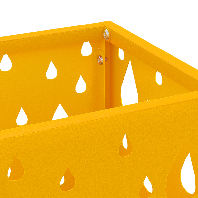 vidaXL Lietussarga statīvs Sinepju 15,5 x 15,5 x 49 cm Metāla