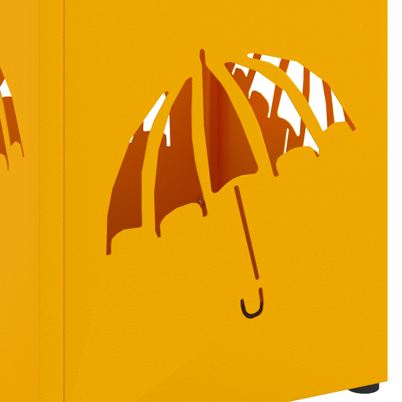 vidaXL Lietussarga statīvs Sinepju 15,5 x 15,5 x 49 cm Metāla