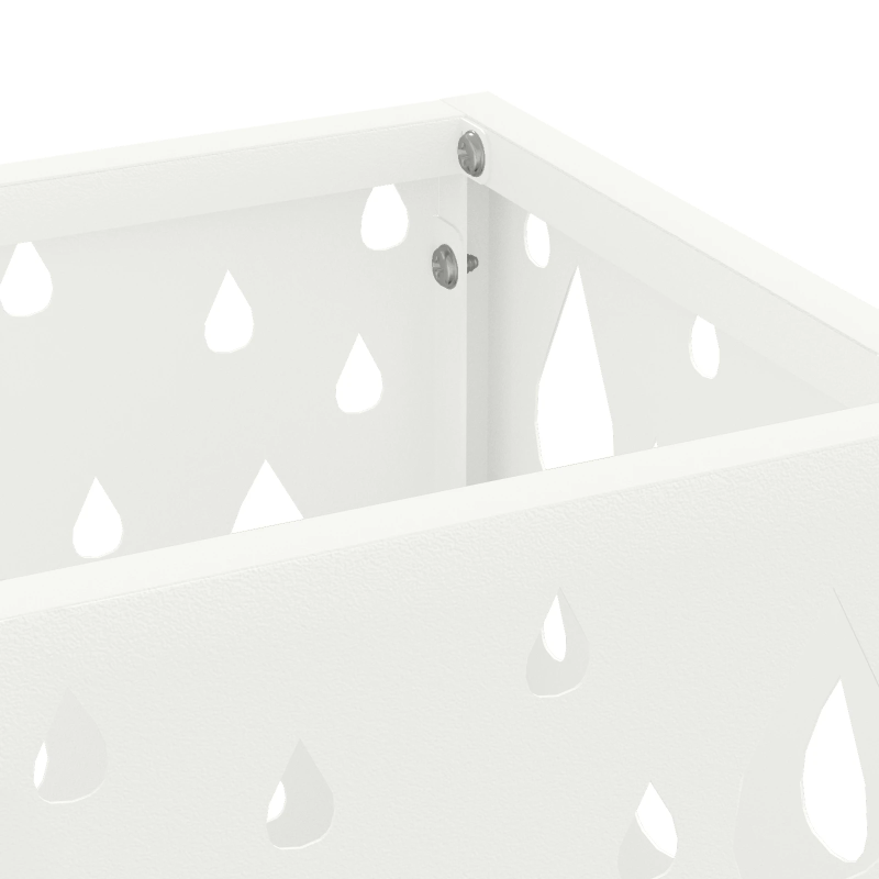 vidaXL Lietussarga statīvs Balts 15,5 x 15,5 x 49 cm Metāla