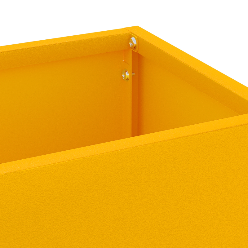 vidaXL Lietussarga statīvs Sinepju 15,5 x 15,5 x 49 cm Metāla