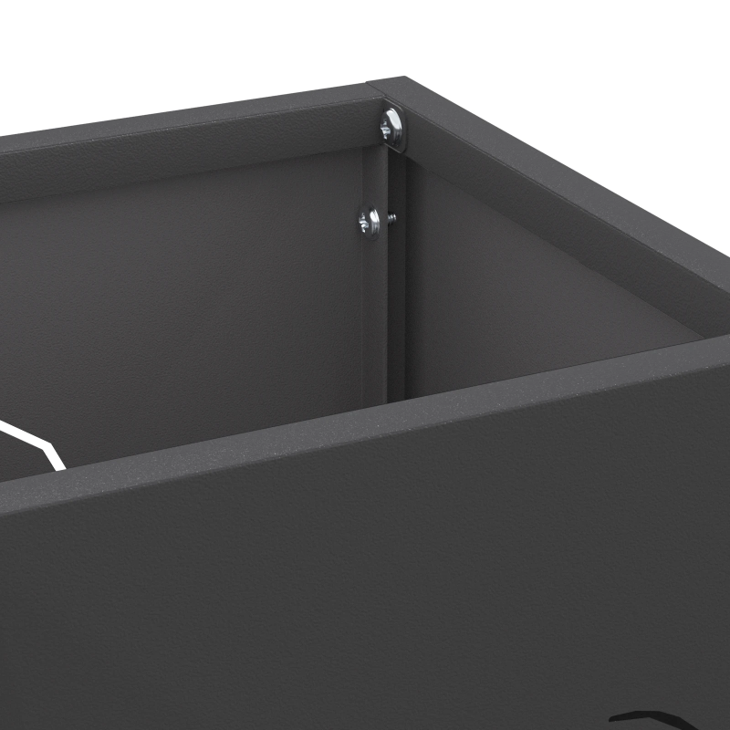 vidaXL Lietussarga statīvs Melna 15,5 x 15,5 x 49 cm Metāla