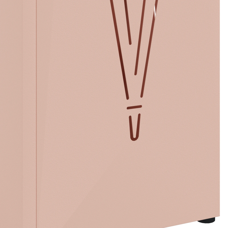 vidaXL Lietussarga statīvs Rozā 15,5 x 15,5 x 49 cm Metāla