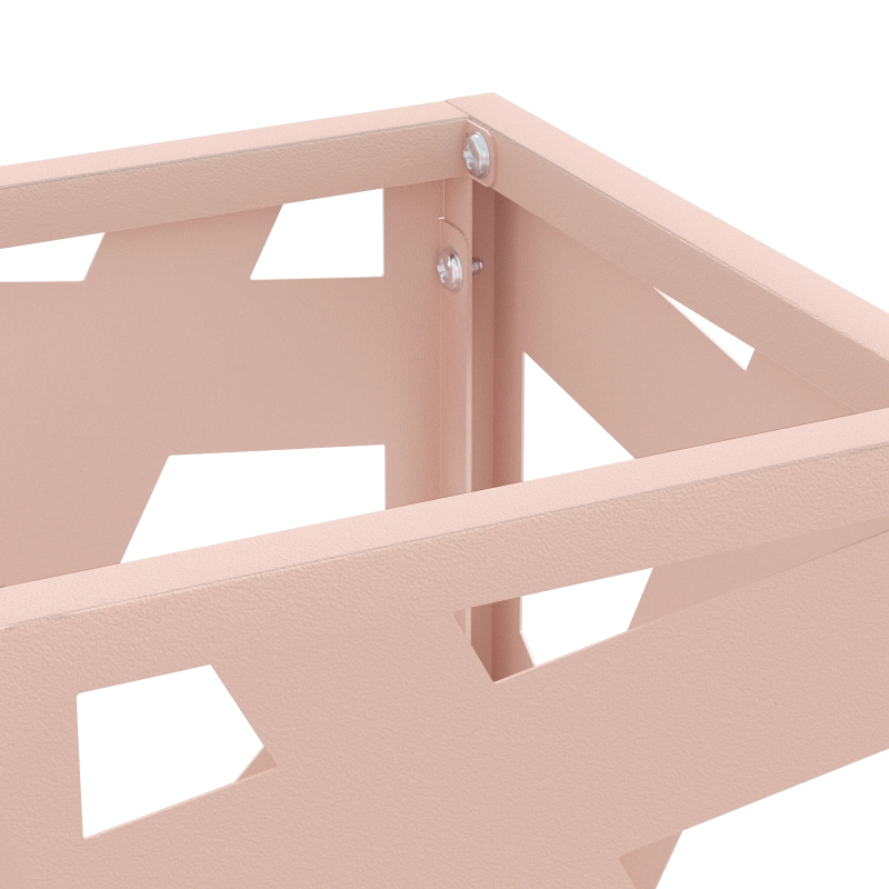 vidaXL Lietussarga statīvs Rozā 15,5 x 15,5 x 49 cm Metāla