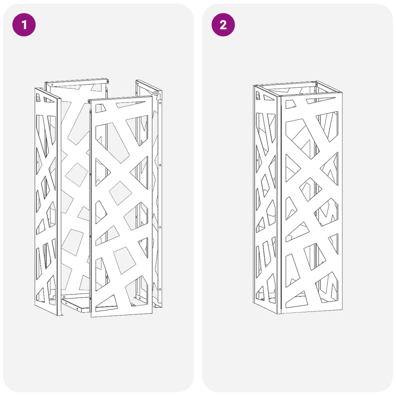 vidaXL Lietussarga statīvs Rozā 15,5 x 15,5 x 49 cm Metāla
