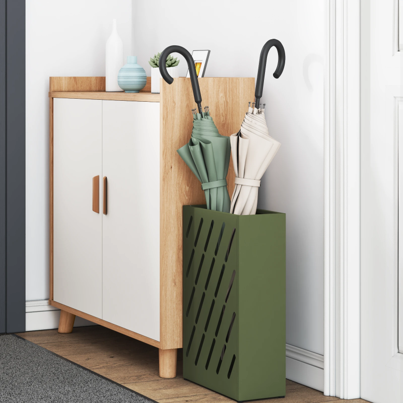 vidaXL Lietussarga statīvs Olīvu zaļa 28 x 12 x 41 cm Tērauds