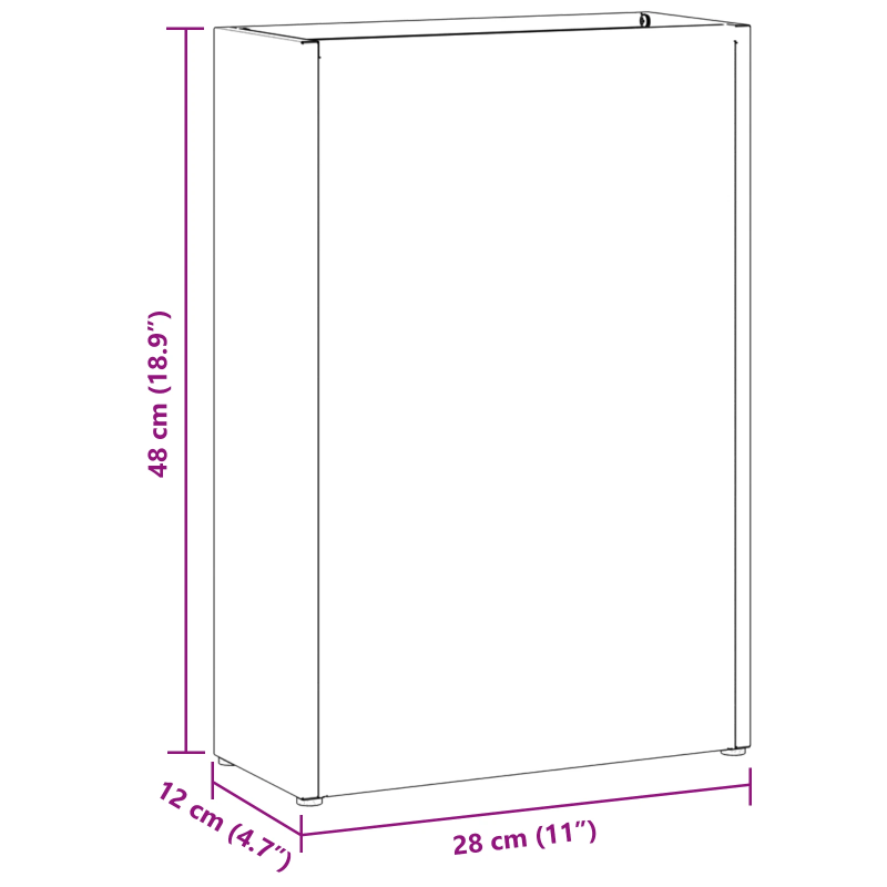 vidaXL Lietussarga statīvs Antracīts 28 x 12 x 41 cm Tērauds