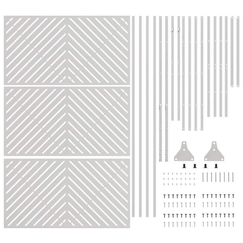 vidaXL Privātuma ekrāns Pelēka 100 x 50 x 180 cm Tērauds