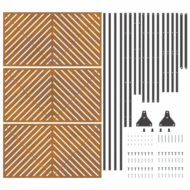 vidaXL Privātuma ekrāns Pelēka 100 x 50 x 180 cm Tērauds