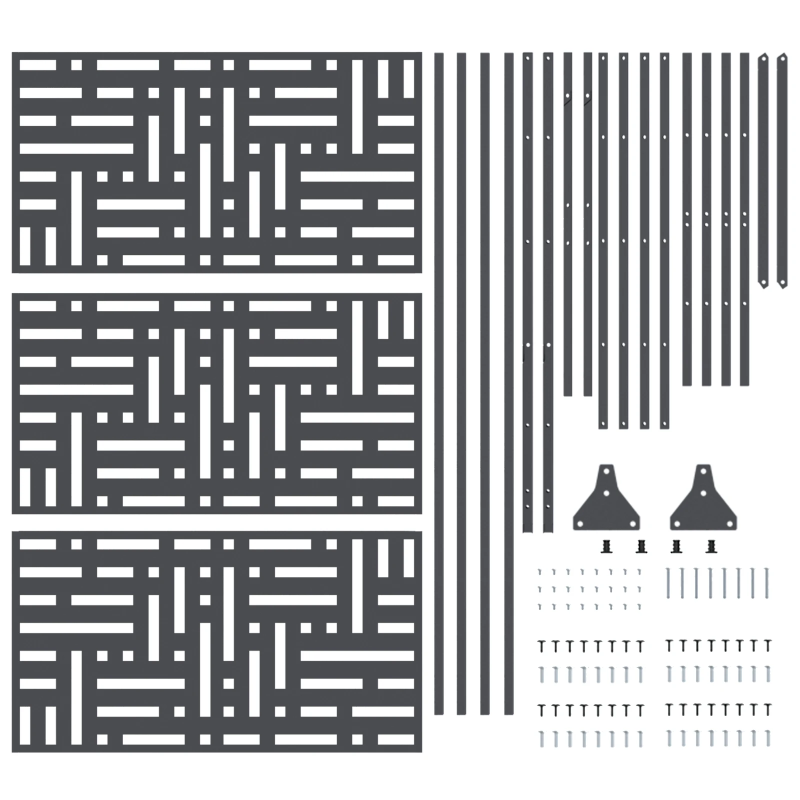vidaXL Privātuma ekrāns Antracīts 100 x 50 x 180 cm Tērauds