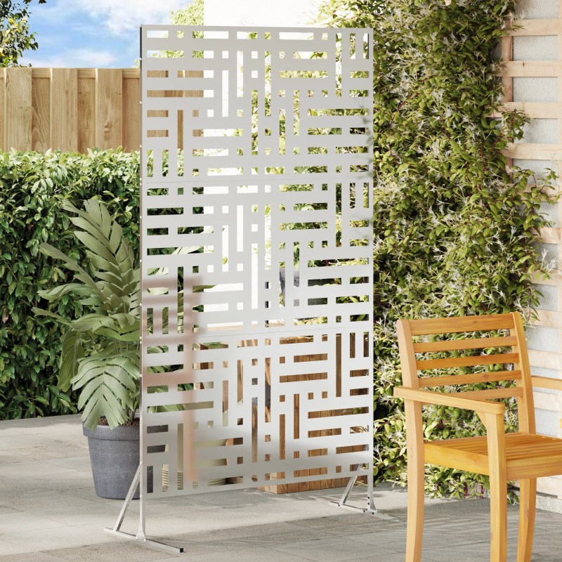 vidaXL Privātuma ekrāns Pelēka 100 x 50 x 180 cm Tērauds