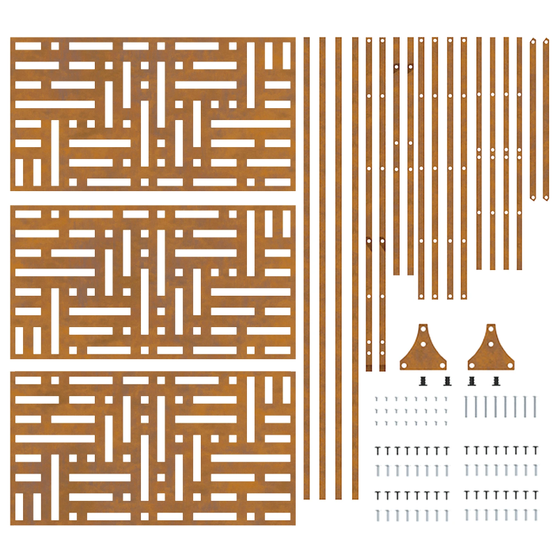 vidaXL Privātuma ekrāns Pelēka 100 x 50 x 180 cm Laika tērauds