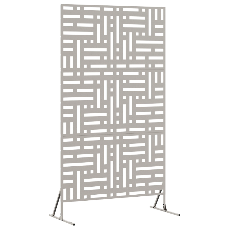vidaXL Privātuma ekrāns Pelēka 100 x 50 x 180 cm Laika tērauds