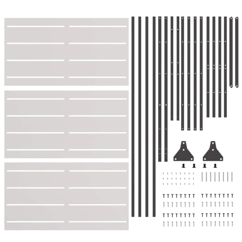 vidaXL Privātuma ekrāns Pelēka 100 x 50 x 180 cm Tērauds
