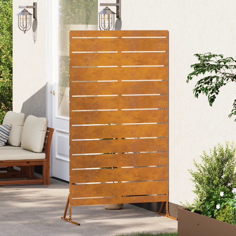 vidaXL Privātuma ekrāns Pelēka 100 x 50 x 180 cm Laika tērauds