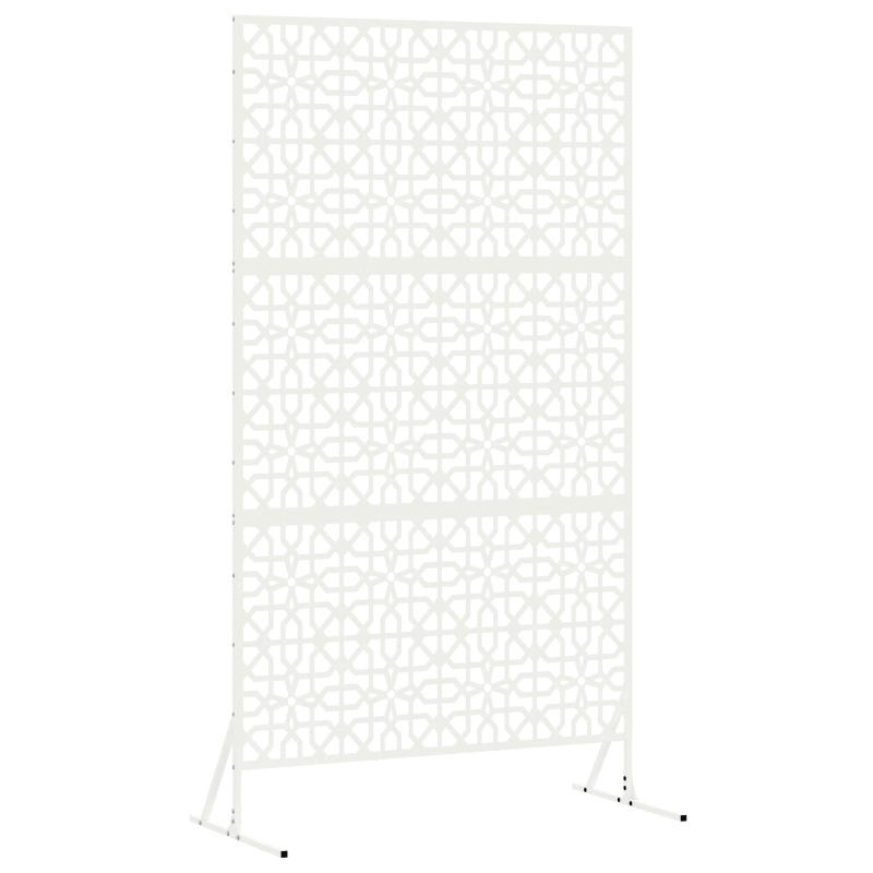 vidaXL Privātuma ekrāns Balts 100 x 50 x 180 cm Tērauds