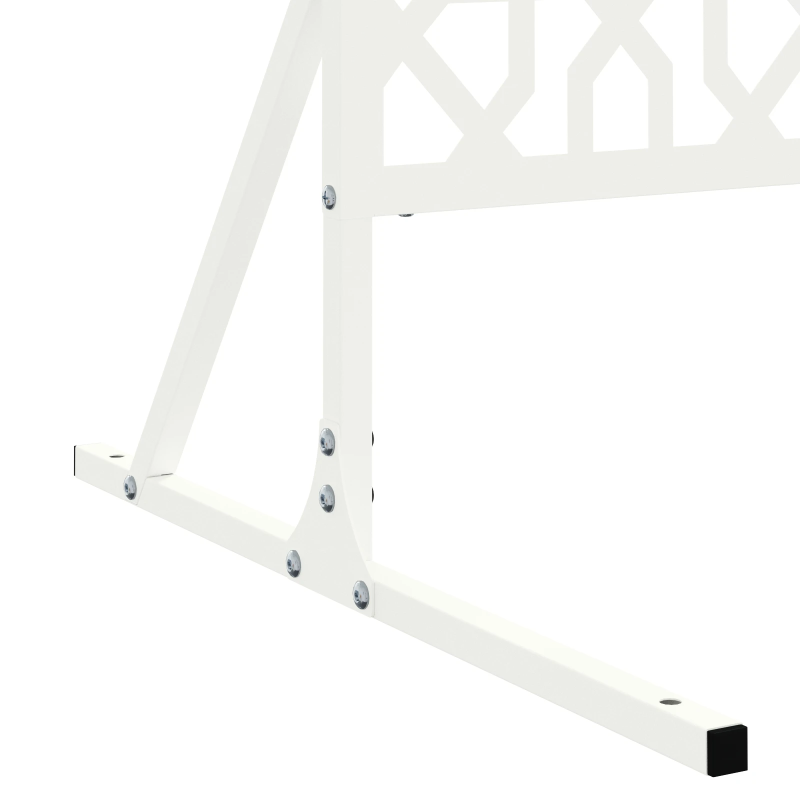 vidaXL Privātuma ekrāns Balts 100 x 50 x 180 cm Tērauds