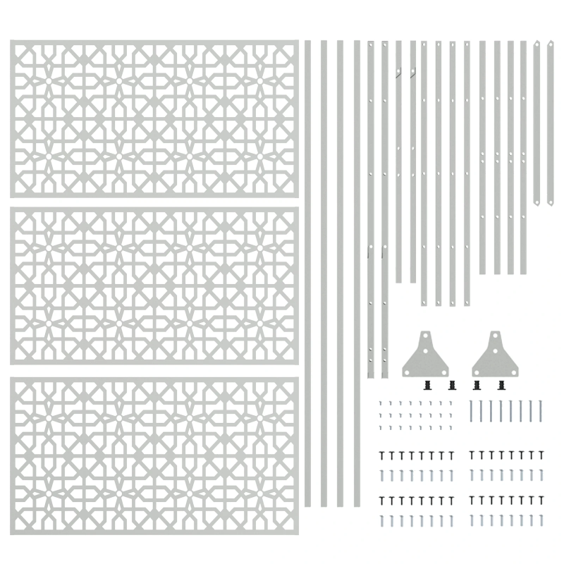 vidaXL Privātuma ekrāns Pelēka 100 x 50 x 180 cm Tērauds