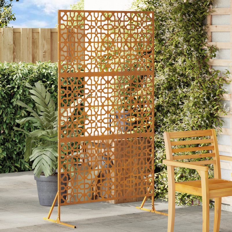 vidaXL Privātuma ekrāns Pelēka 100 x 50 x 180 cm Laika tērauds