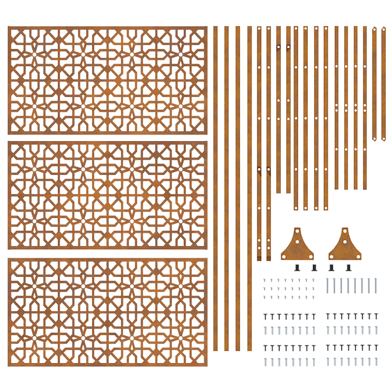 vidaXL Privātuma ekrāns Pelēka 100 x 50 x 180 cm Laika tērauds