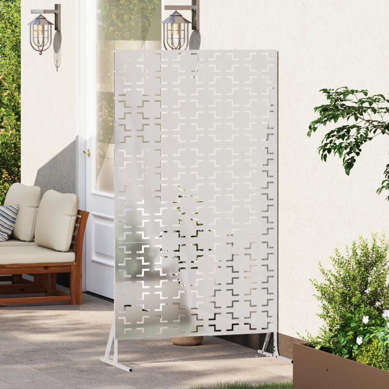 vidaXL Privātuma ekrāns Pelēka 100 x 50 x 180 cm Tērauds