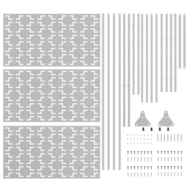 vidaXL Privātuma ekrāns Pelēka 100 x 50 x 180 cm Tērauds
