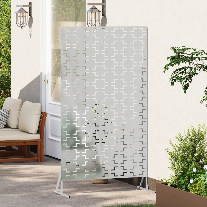 vidaXL Privātuma ekrāns Pelēka 100 x 50 x 180 cm Tērauds